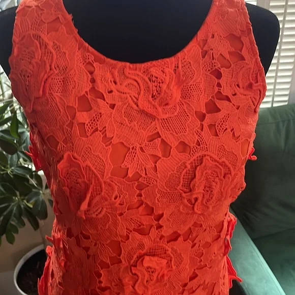 Allison Joy orange crochet dress - Picture 2 of 4